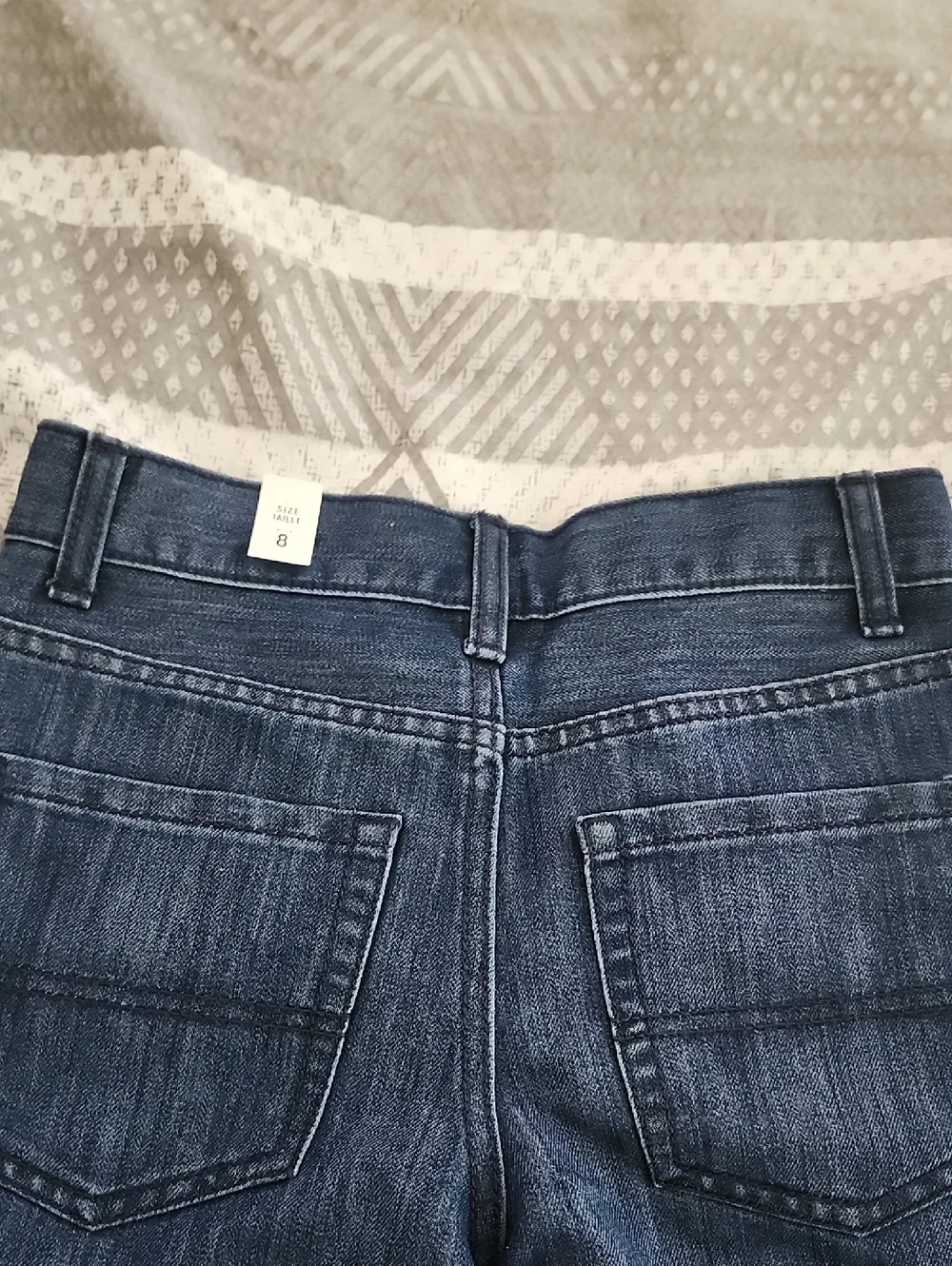 NWT! The Children's Place Boys Dark Blue Washed Denim Bermuda Shorts, Size: 8